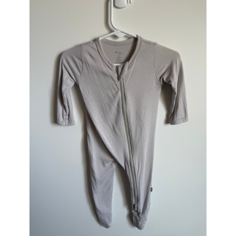 Kyte Baby Bamboo Footie Sleeper Grey 3-6 Months